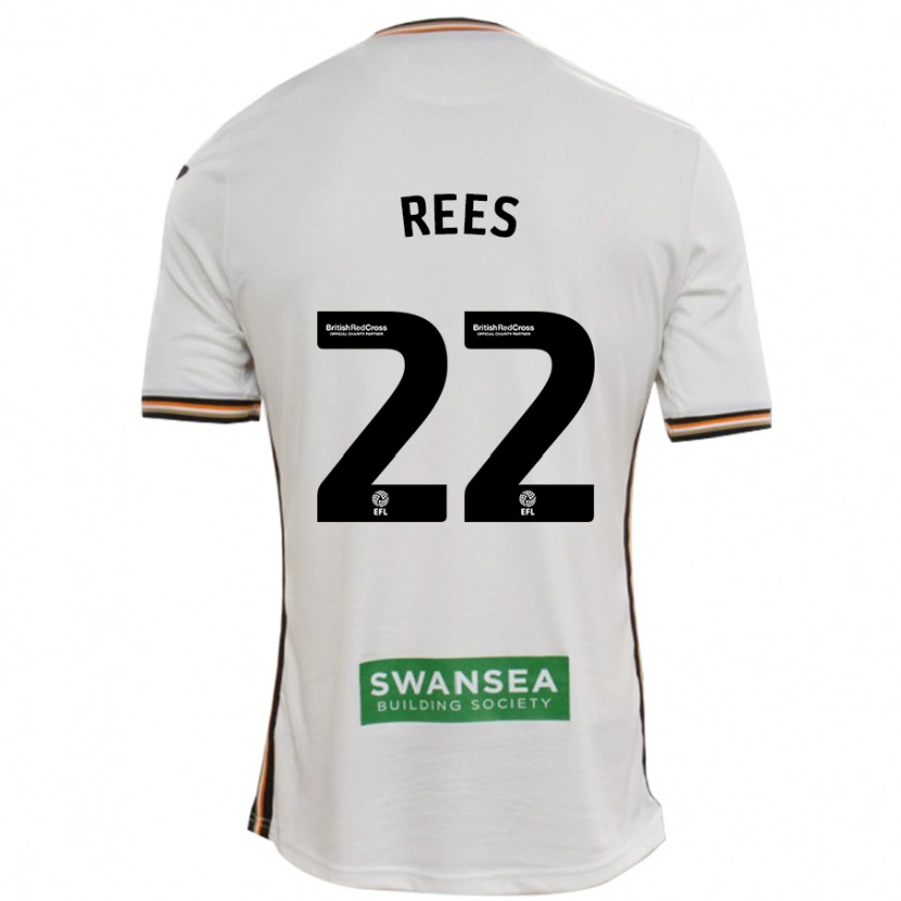 Danxen Kvinder Nia Rees #22 Hvid Hjemmebane Spillertrøjer 2024/25 Trøje T-Shirt