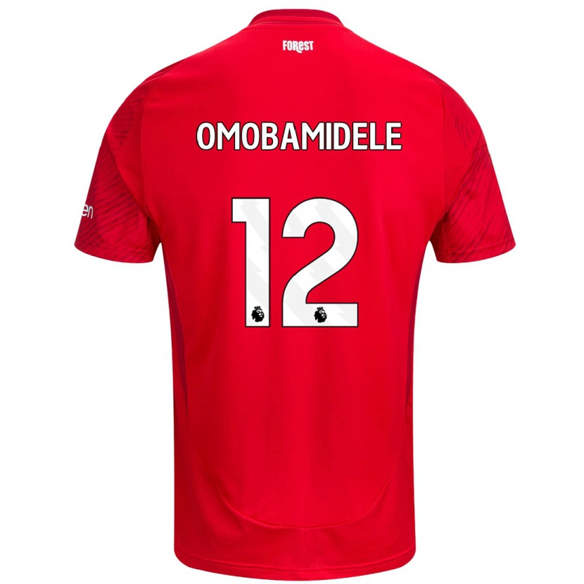 Danxen Kvinder Andrew Omobamidele #12 Rød Hvid Hjemmebane Spillertrøjer 2024/25 Trøje T-Shirt