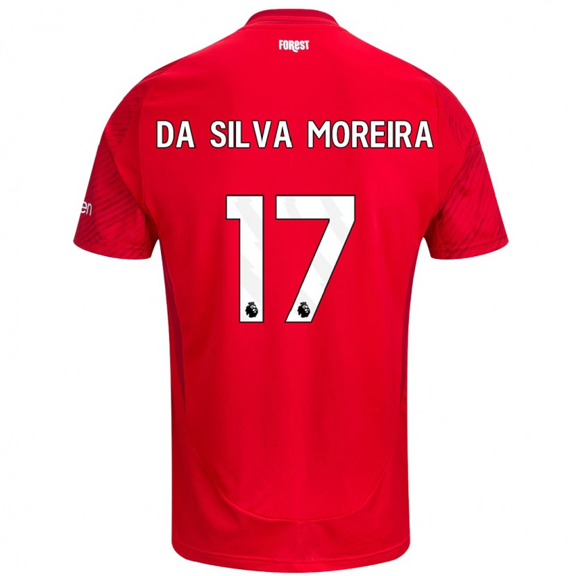 Danxen Kvinder Eric Da Silva Moreira #17 Rød Hvid Hjemmebane Spillertrøjer 2024/25 Trøje T-Shirt