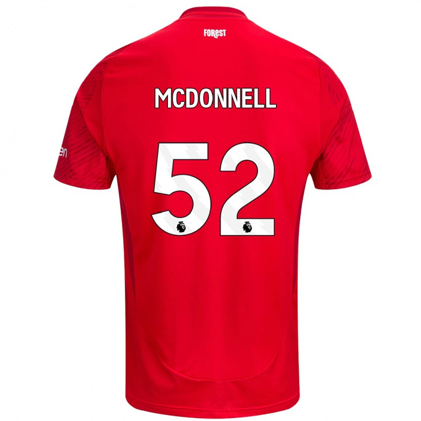 Danxen Kvinder Jamie Mcdonnell #52 Rød Hvid Hjemmebane Spillertrøjer 2024/25 Trøje T-Shirt