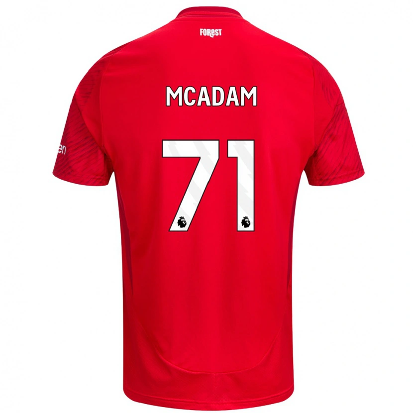 Danxen Kvinder Kyle Mcadam #71 Rød Hvid Hjemmebane Spillertrøjer 2024/25 Trøje T-Shirt