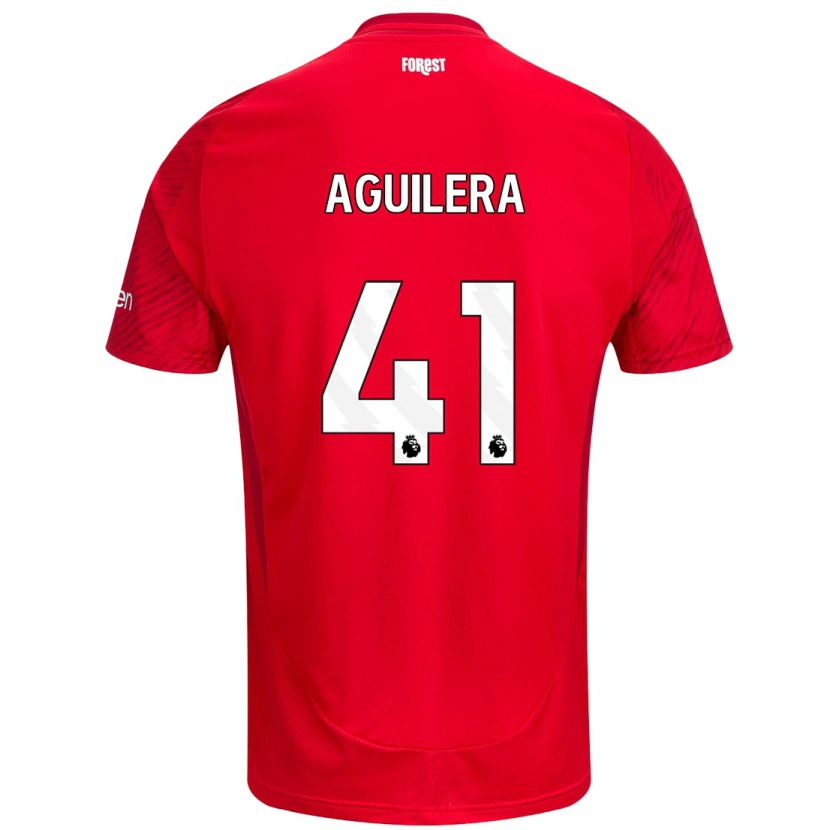 Danxen Kvinder Brandon Aguilera #41 Rød Hvid Hjemmebane Spillertrøjer 2024/25 Trøje T-Shirt