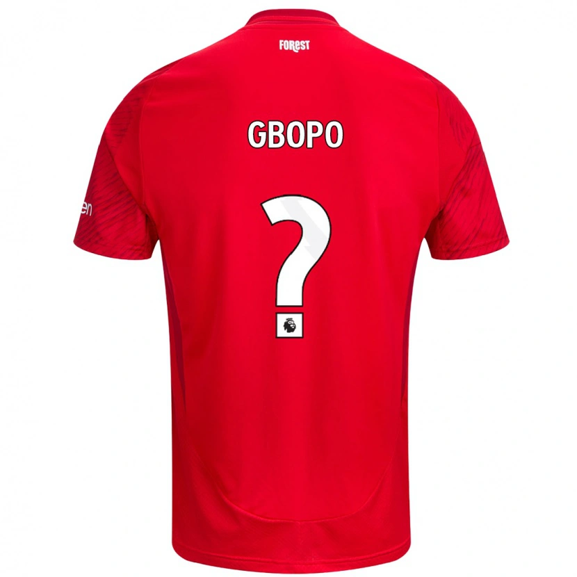 Danxen Kvinder Tony Gbopo #0 Rød Hvid Hjemmebane Spillertrøjer 2024/25 Trøje T-Shirt