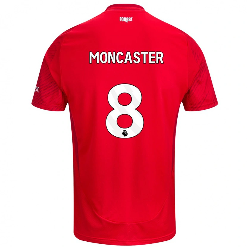 Danxen Kvinder Mai Moncaster #8 Rød Hvid Hjemmebane Spillertrøjer 2024/25 Trøje T-Shirt