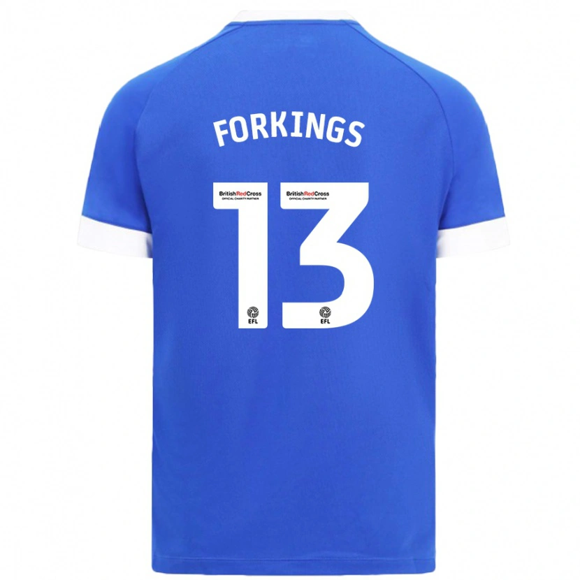 Danxen Kvinder Amelia Forkings #13 Himmelblå Hjemmebane Spillertrøjer 2024/25 Trøje T-Shirt