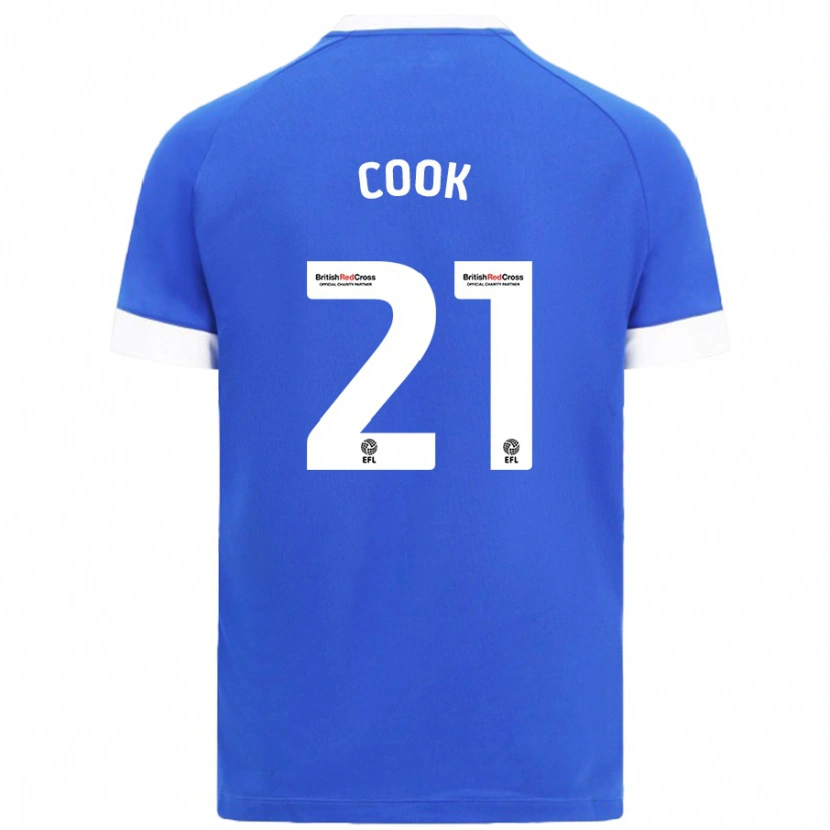 Danxen Kvinder Mikayla Cook #21 Himmelblå Hjemmebane Spillertrøjer 2024/25 Trøje T-Shirt