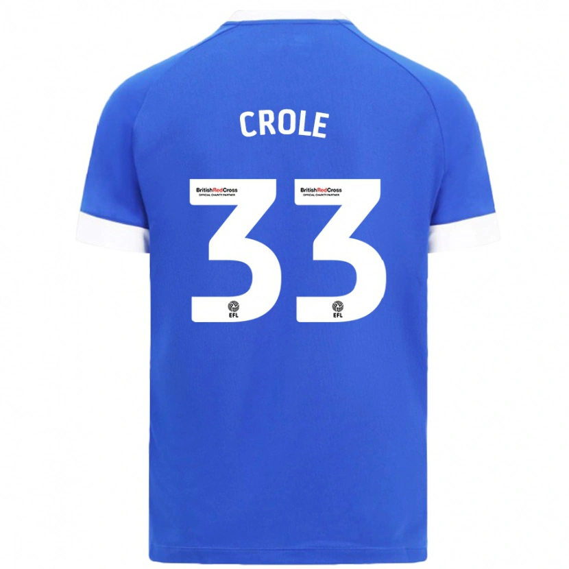 Danxen Kvinder James Crole #33 Himmelblå Hjemmebane Spillertrøjer 2024/25 Trøje T-Shirt