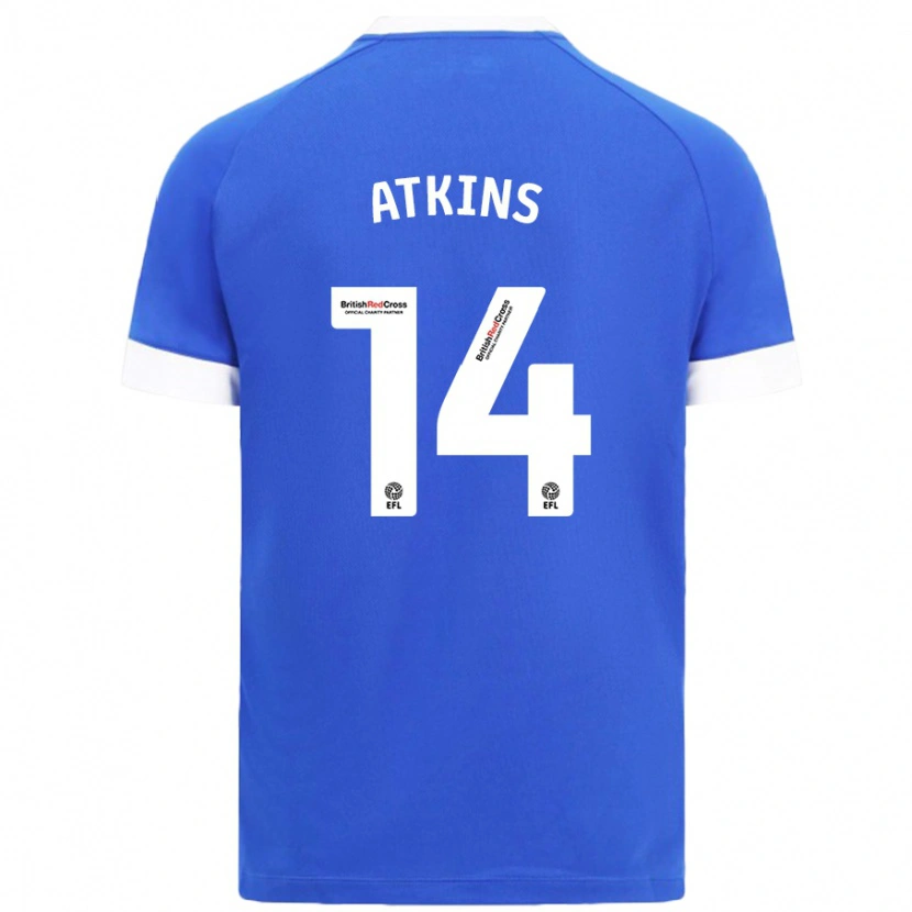 Danxen Kvinder Zoe Atkins #14 Himmelblå Hjemmebane Spillertrøjer 2024/25 Trøje T-Shirt