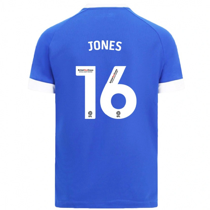 Danxen Kvinder Ellie Jones #16 Himmelblå Hjemmebane Spillertrøjer 2024/25 Trøje T-Shirt