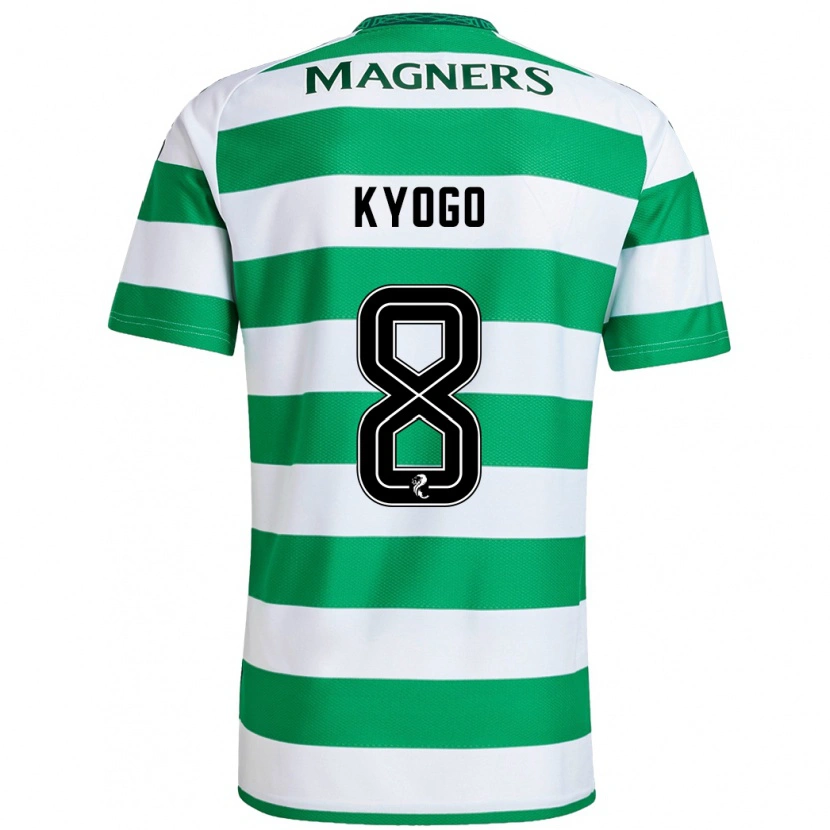 Danxen Kvinder Kyogo Furuhashi #8 Grøn Hvid Hjemmebane Spillertrøjer 2024/25 Trøje T-Shirt