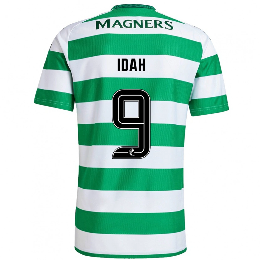 Danxen Kvinder Adam Idah #9 Grøn Hvid Hjemmebane Spillertrøjer 2024/25 Trøje T-Shirt