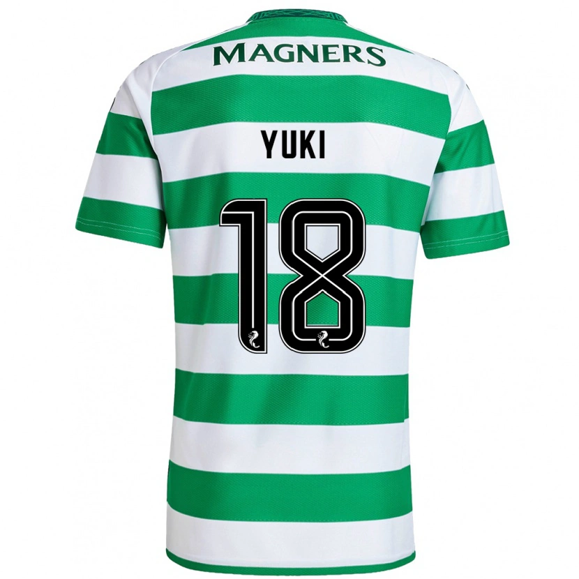 Danxen Kvinder Yuki Kobayashi #18 Grøn Hvid Hjemmebane Spillertrøjer 2024/25 Trøje T-Shirt