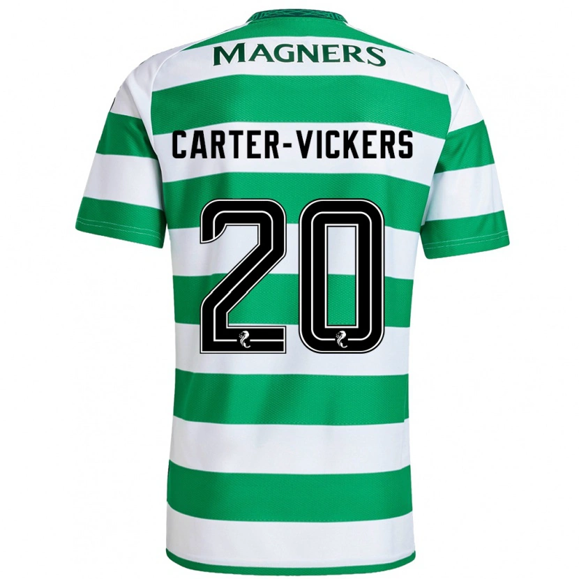 Danxen Kvinder Cameron Carter-Vickers #20 Grøn Hvid Hjemmebane Spillertrøjer 2024/25 Trøje T-Shirt