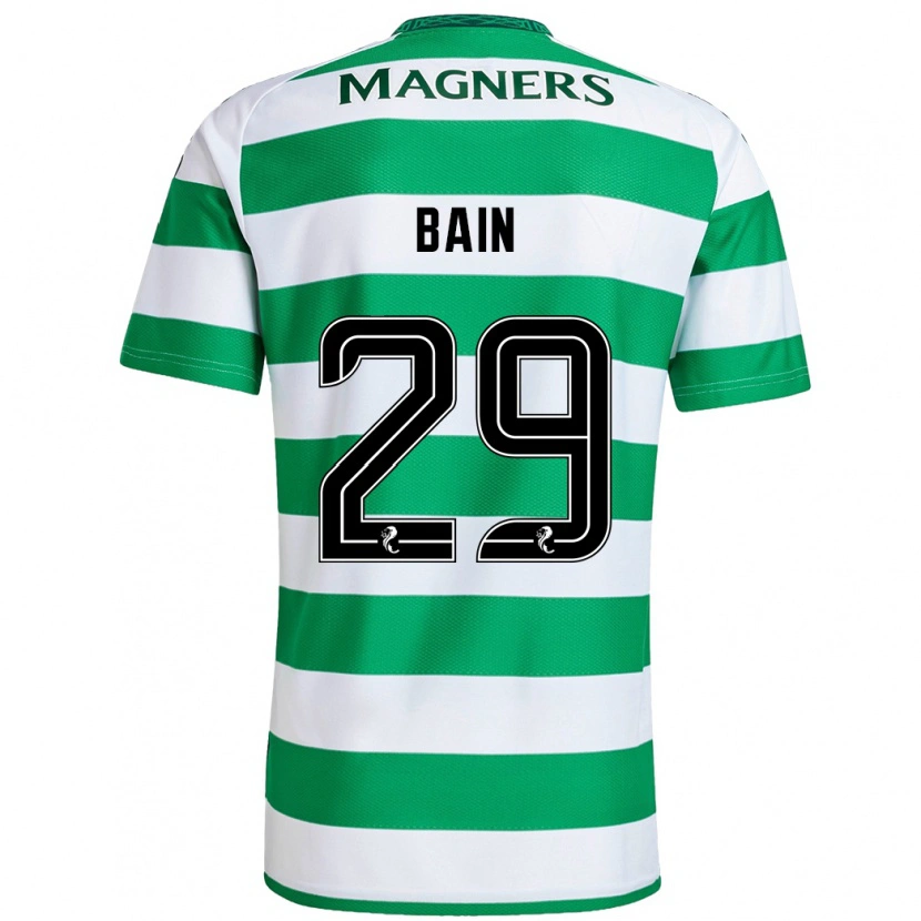 Danxen Kvinder Scott Bain #29 Grøn Hvid Hjemmebane Spillertrøjer 2024/25 Trøje T-Shirt