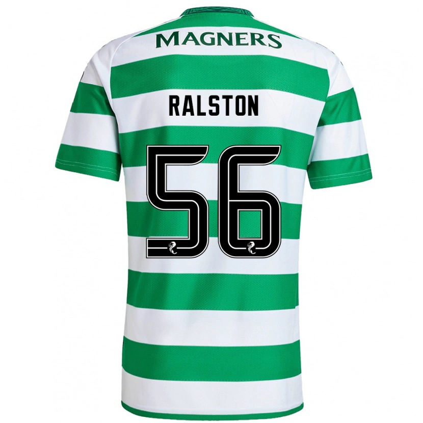 Danxen Kvinder Anthony Ralston #56 Grøn Hvid Hjemmebane Spillertrøjer 2024/25 Trøje T-Shirt