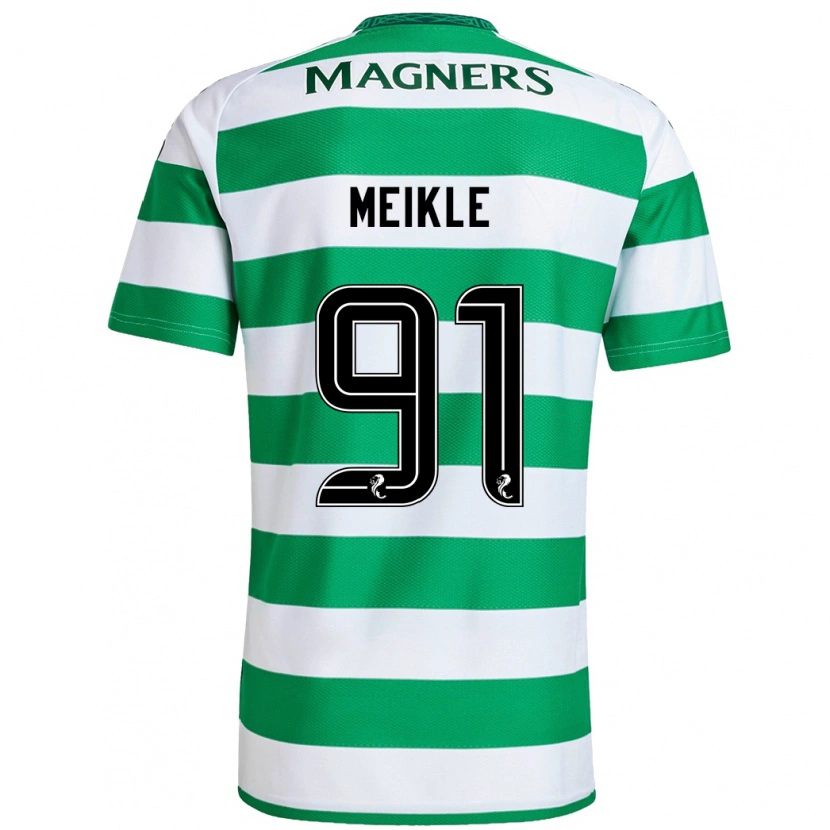 Danxen Kvinder Jamie Meikle #91 Grøn Hvid Hjemmebane Spillertrøjer 2024/25 Trøje T-Shirt