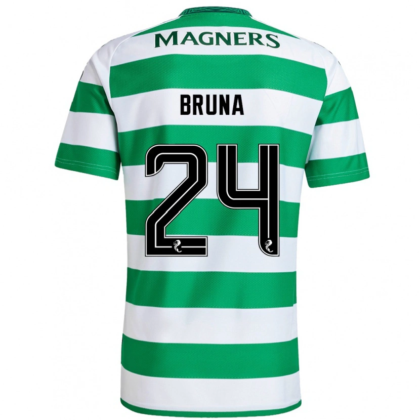 Danxen Kvinder Bruna Lourenço #24 Grøn Hvid Hjemmebane Spillertrøjer 2024/25 Trøje T-Shirt