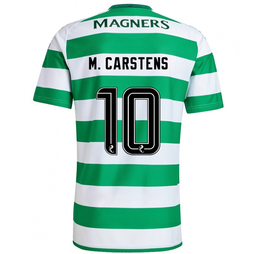 Danxen Kvinder Mathilde Carstens #10 Grøn Hvid Hjemmebane Spillertrøjer 2024/25 Trøje T-Shirt