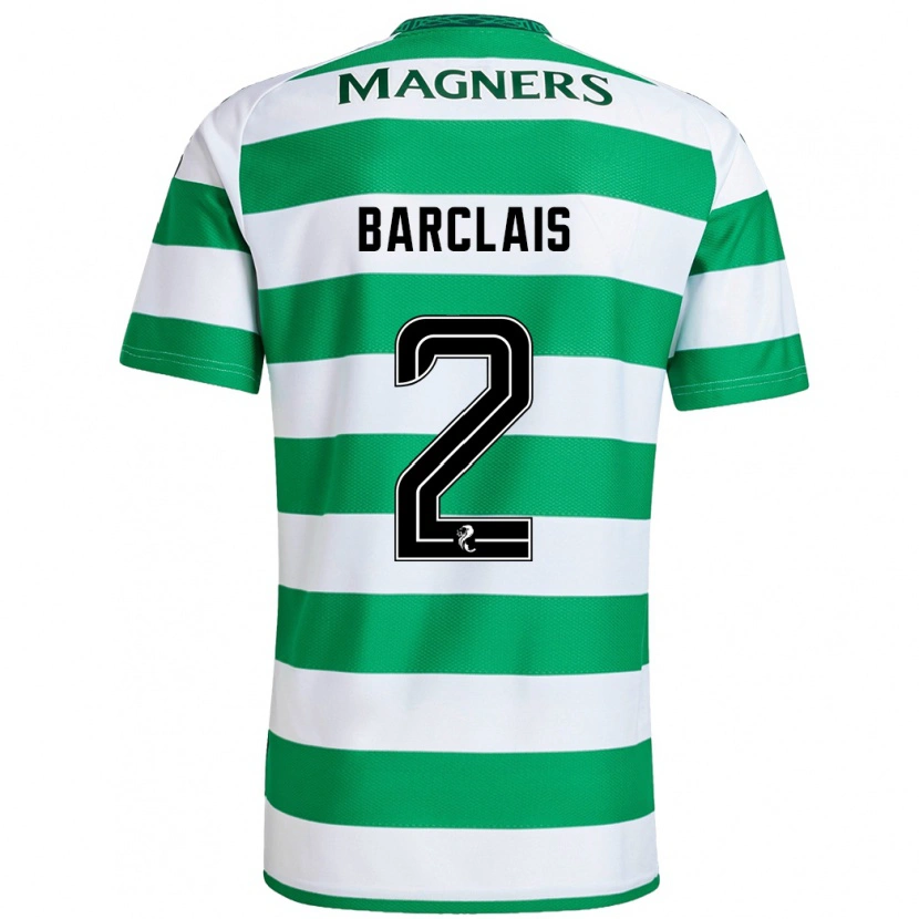 Danxen Kvinder Celya Barclais #2 Grøn Hvid Hjemmebane Spillertrøjer 2024/25 Trøje T-Shirt