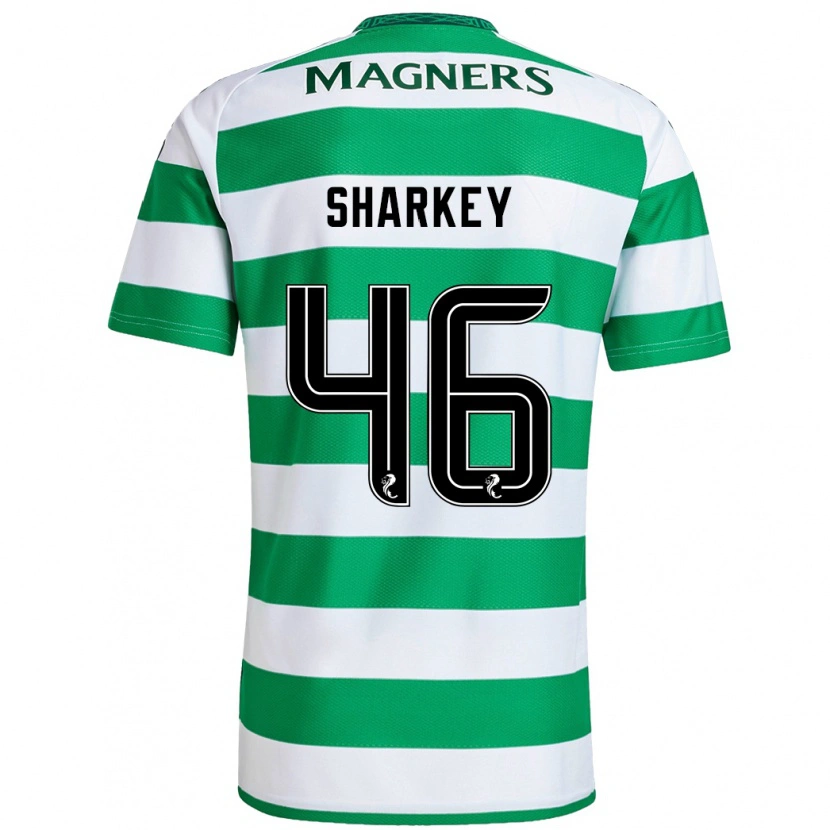 Danxen Kvinder Amy Sharkey #46 Grøn Hvid Hjemmebane Spillertrøjer 2024/25 Trøje T-Shirt