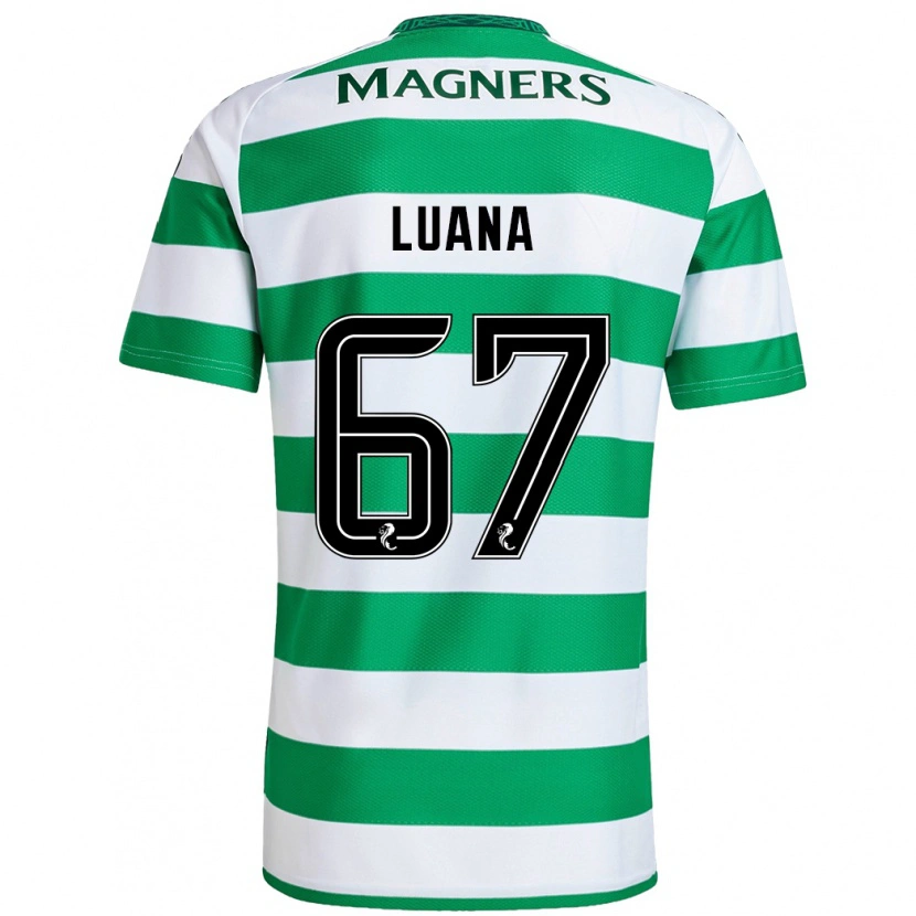 Danxen Kvinder Luana Muñoz #67 Grøn Hvid Hjemmebane Spillertrøjer 2024/25 Trøje T-Shirt