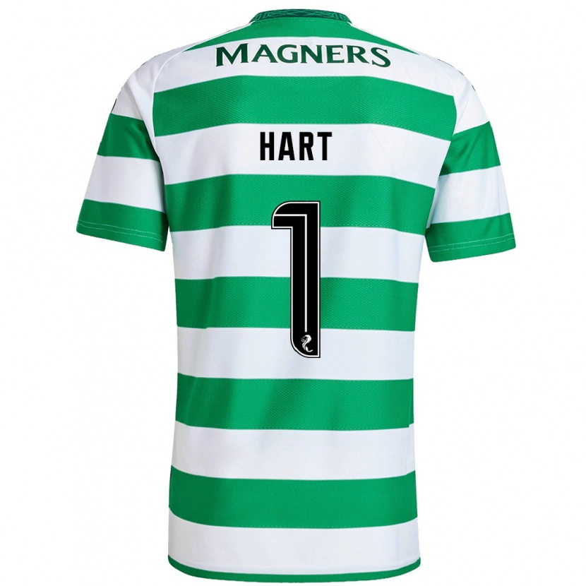 Danxen Kvinder Joe Hart #1 Grøn Hvid Hjemmebane Spillertrøjer 2024/25 Trøje T-Shirt