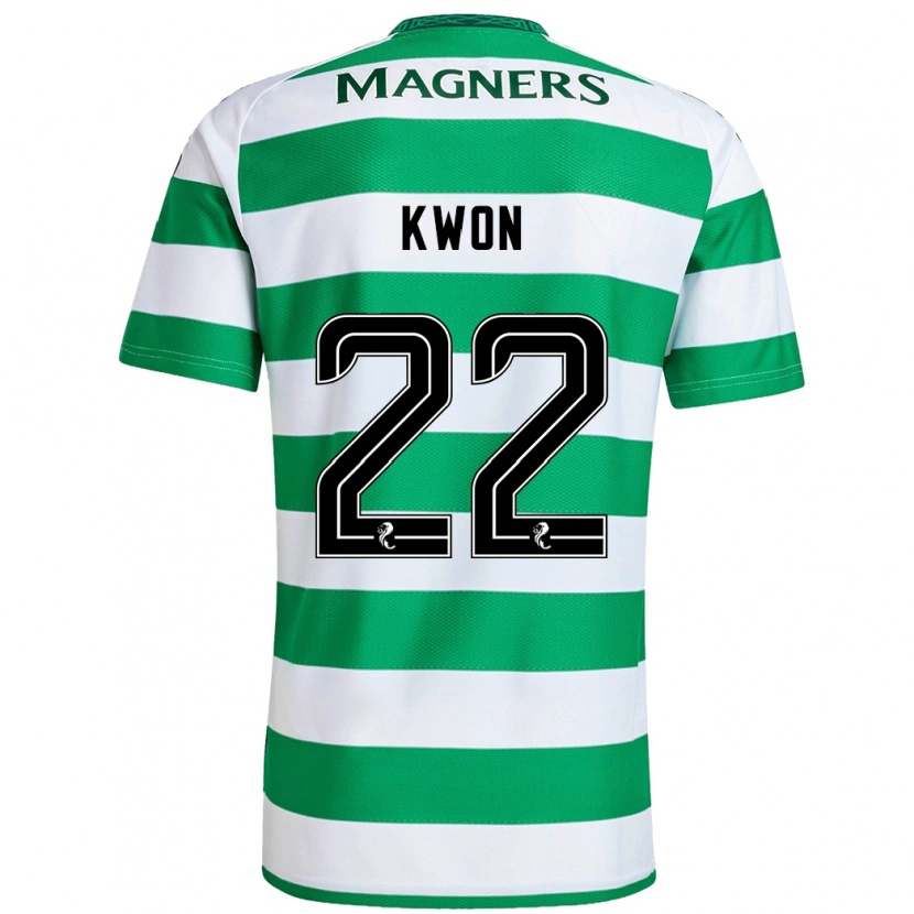 Danxen Kvinder Hyeok-Kyu Kwon #22 Grøn Hvid Hjemmebane Spillertrøjer 2024/25 Trøje T-Shirt