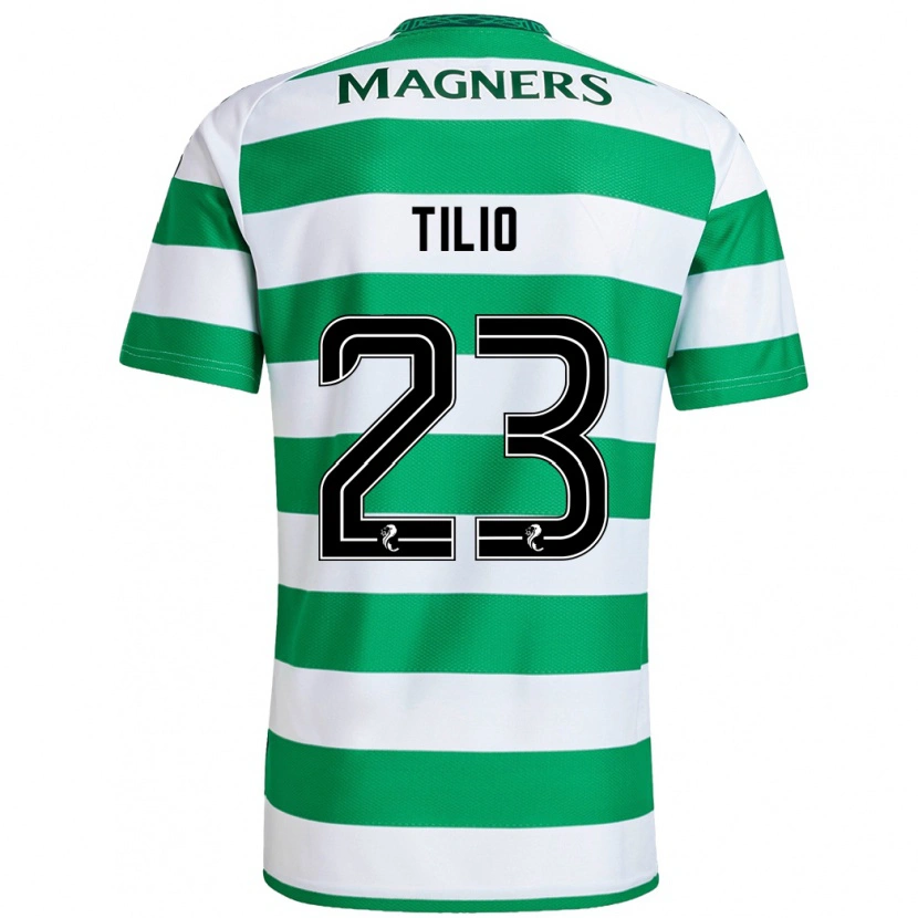 Danxen Kvinder Marco Tilio #23 Grøn Hvid Hjemmebane Spillertrøjer 2024/25 Trøje T-Shirt