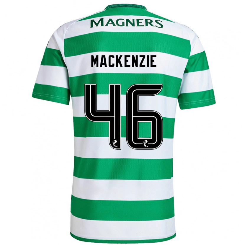 Danxen Kvinder Magnus Mackenzie #46 Grøn Hvid Hjemmebane Spillertrøjer 2024/25 Trøje T-Shirt