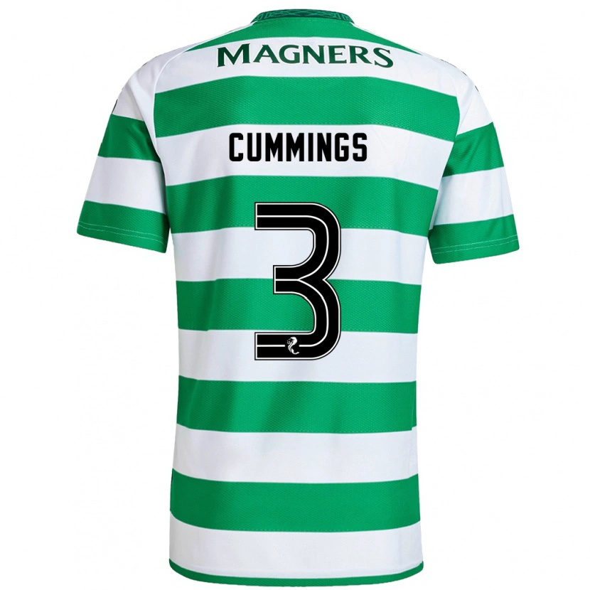 Danxen Kvinder Sydney Cummings #3 Grøn Hvid Hjemmebane Spillertrøjer 2024/25 Trøje T-Shirt