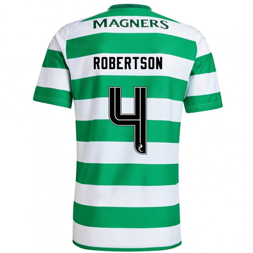 Danxen Kvinder Lisa Robertson #4 Grøn Hvid Hjemmebane Spillertrøjer 2024/25 Trøje T-Shirt