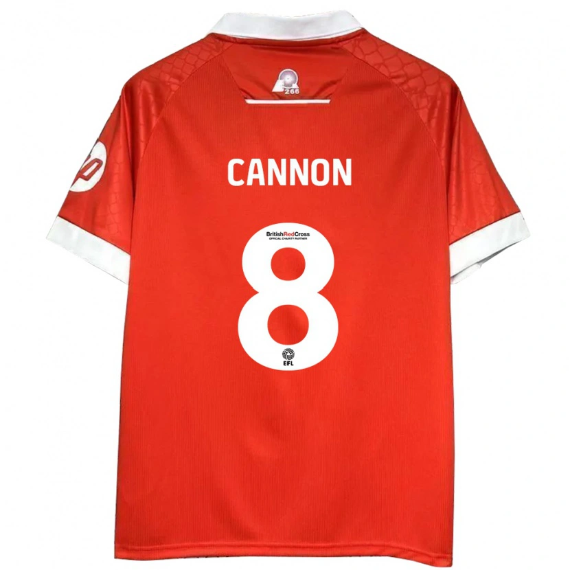 Danxen Kvinder Andy Cannon #8 Rød Hvid Hjemmebane Spillertrøjer 2024/25 Trøje T-Shirt