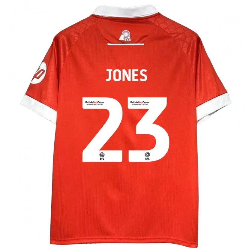 Danxen Kvinder Ruby Jones #23 Rød Hvid Hjemmebane Spillertrøjer 2024/25 Trøje T-Shirt