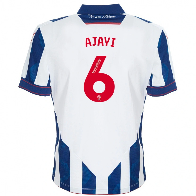 Danxen Kvinder Semi Ajayi #6 Hvid Mørkeblå Hjemmebane Spillertrøjer 2024/25 Trøje T-Shirt