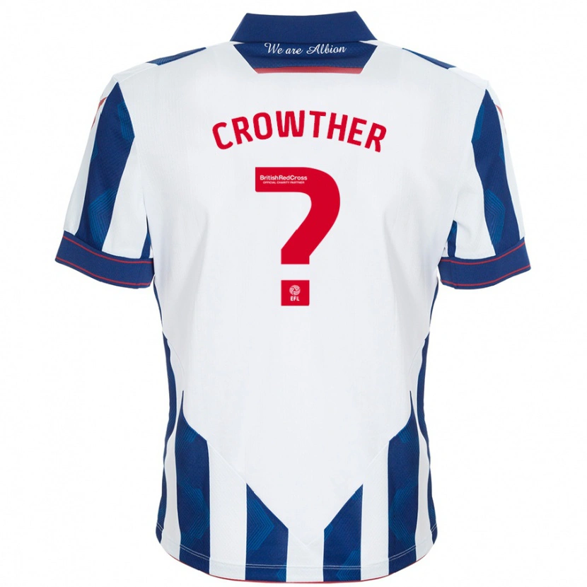 Danxen Kvinder Matthew Crowther #0 Hvid Mørkeblå Hjemmebane Spillertrøjer 2024/25 Trøje T-Shirt