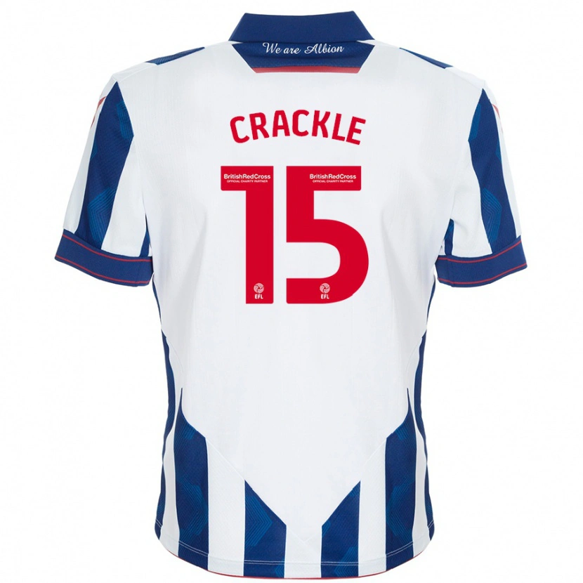 Danxen Kvinder Hayley Crackle #15 Hvid Mørkeblå Hjemmebane Spillertrøjer 2024/25 Trøje T-Shirt