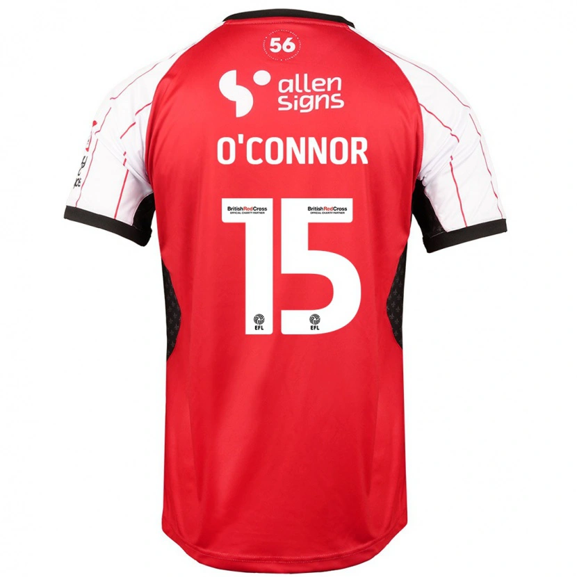 Danxen Kvinder Paudie O'connor #15 Hvid Hjemmebane Spillertrøjer 2024/25 Trøje T-Shirt