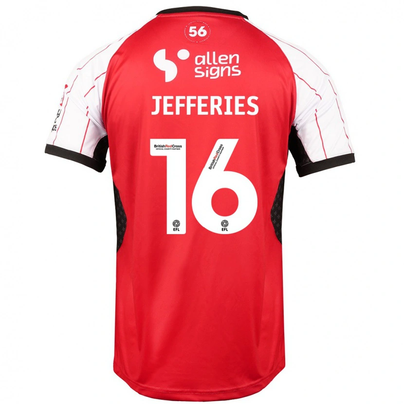 Danxen Kvinder Dom Jefferies #16 Hvid Hjemmebane Spillertrøjer 2024/25 Trøje T-Shirt