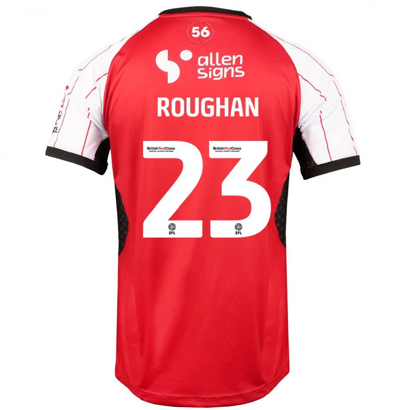 Danxen Kvinder Sean Roughan #23 Hvid Hjemmebane Spillertrøjer 2024/25 Trøje T-Shirt