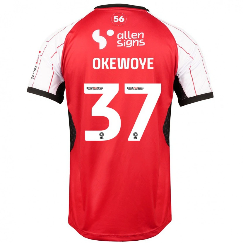 Danxen Kvinder Gbolahan Okewoye #37 Hvid Hjemmebane Spillertrøjer 2024/25 Trøje T-Shirt