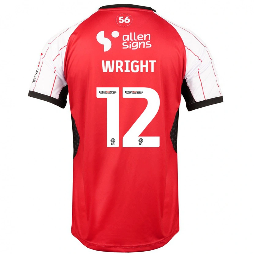 Danxen Kvinder Jordan Wright #12 Hvid Hjemmebane Spillertrøjer 2024/25 Trøje T-Shirt