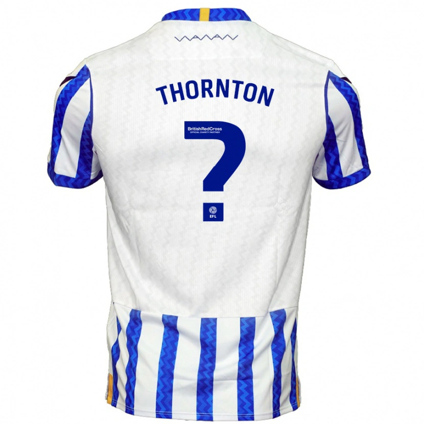 Danxen Kvinder Jarvis Thornton #0 Blå Hvid Hjemmebane Spillertrøjer 2024/25 Trøje T-Shirt