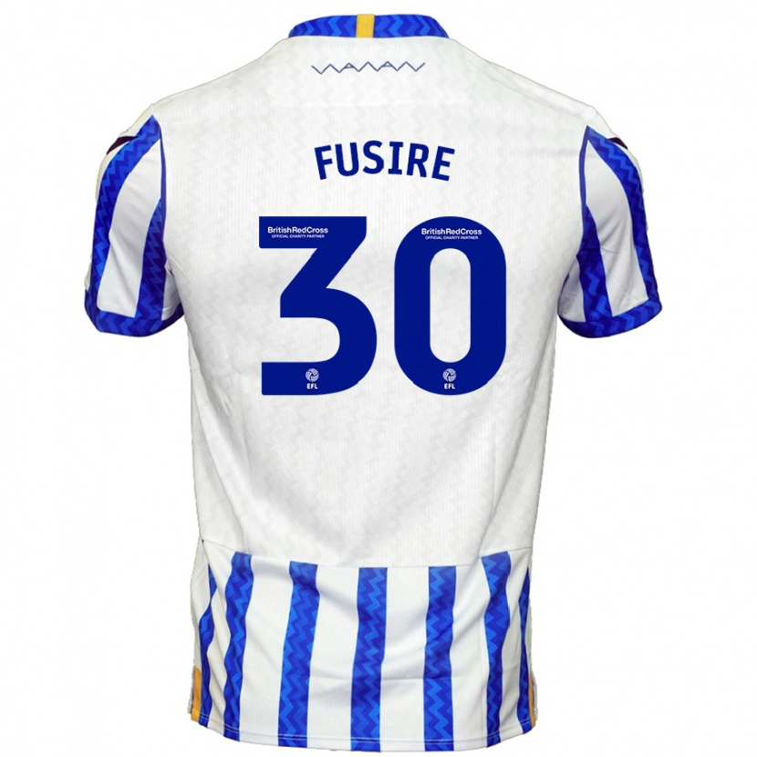 Danxen Kvinder Sean Fusire #30 Blå Hvid Hjemmebane Spillertrøjer 2024/25 Trøje T-Shirt