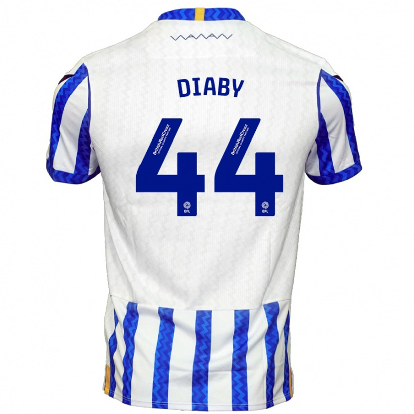 Danxen Kvinder Momo Diaby #44 Blå Hvid Hjemmebane Spillertrøjer 2024/25 Trøje T-Shirt