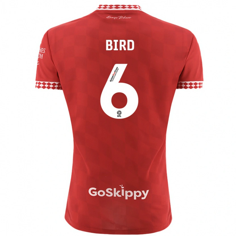 Danxen Kvinder Max Bird #6 Rød Hjemmebane Spillertrøjer 2024/25 Trøje T-Shirt