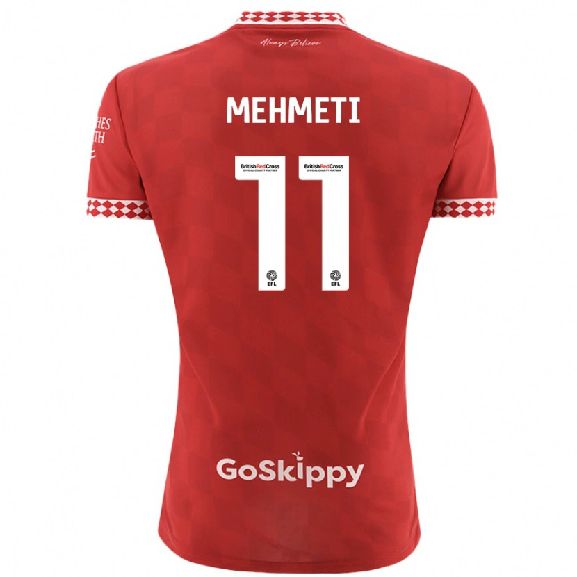 Danxen Kvinder Anis Mehmeti #11 Rød Hjemmebane Spillertrøjer 2024/25 Trøje T-Shirt