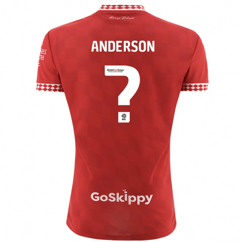 Danxen Kvinder Taine Anderson #0 Rød Hjemmebane Spillertrøjer 2024/25 Trøje T-Shirt