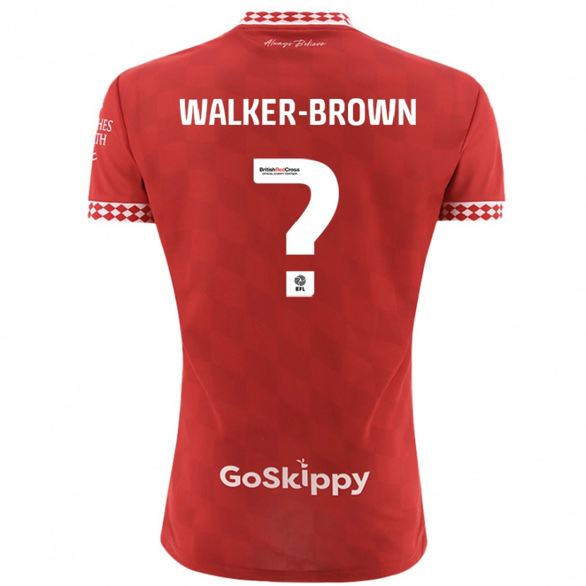 Danxen Kvinder Rushon Walker-Brown #0 Rød Hjemmebane Spillertrøjer 2024/25 Trøje T-Shirt