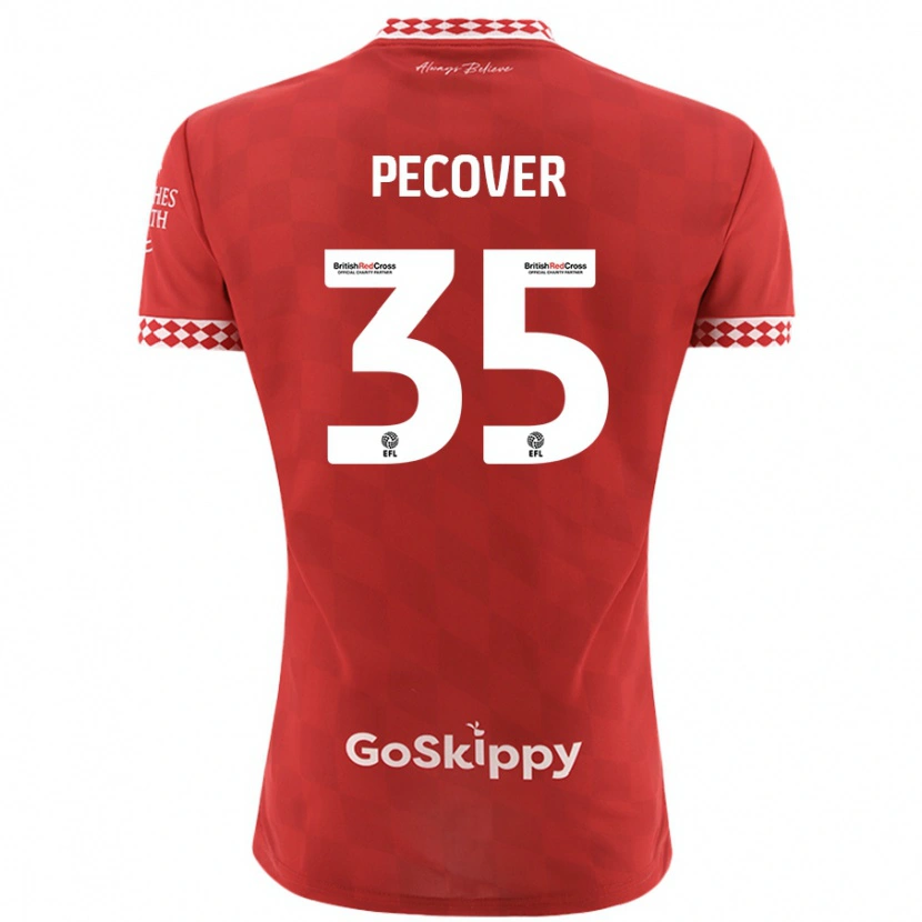 Danxen Kvinder Leo Pecover #35 Rød Hjemmebane Spillertrøjer 2024/25 Trøje T-Shirt