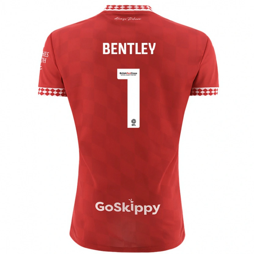 Danxen Kvinder Fran Bentley #1 Rød Hjemmebane Spillertrøjer 2024/25 Trøje T-Shirt